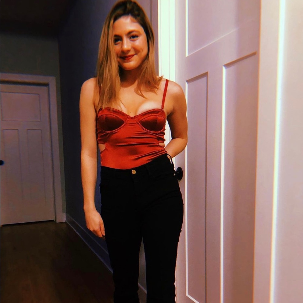 Red Bustier Bodysuit